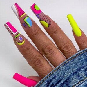 Beautiful press-on or glue-on nails.